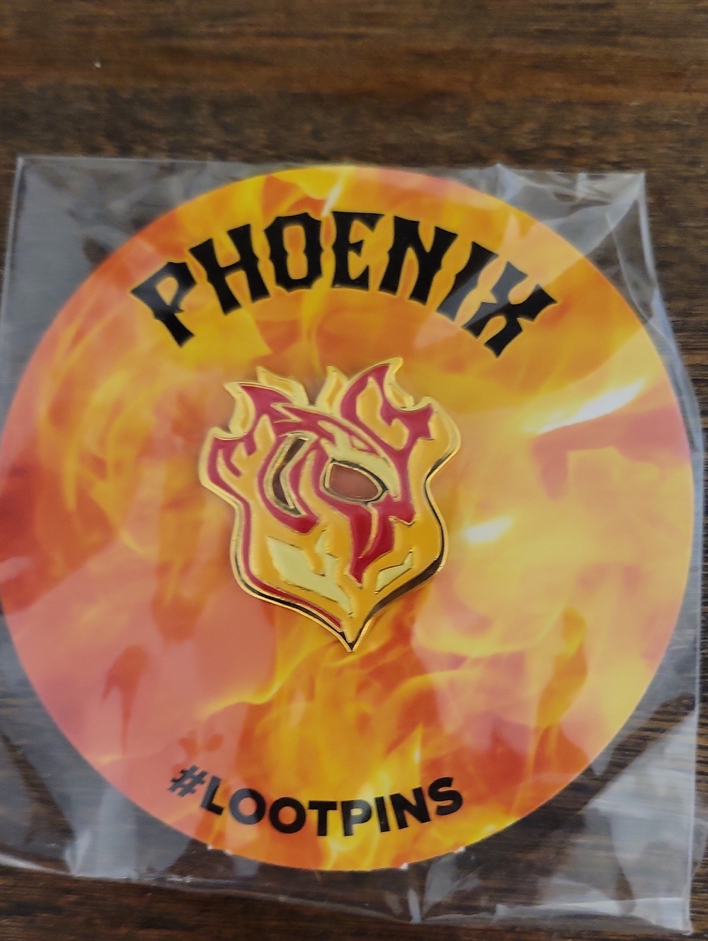 Phoenix Flame Enamel Pin - Yellow & Red